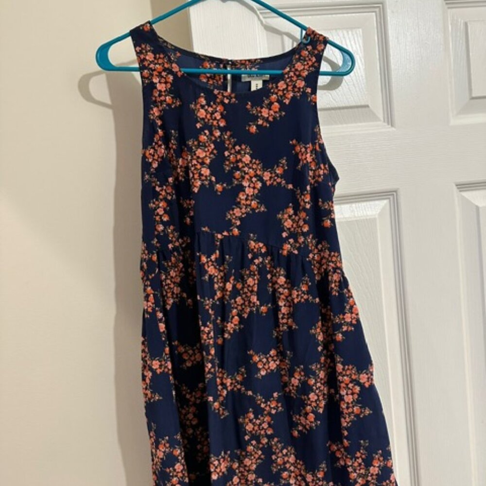 Old Navy- Navy Blue and Pink floral dress